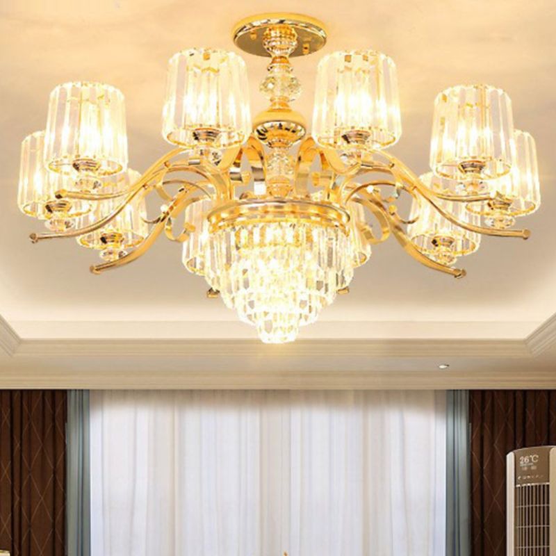 $145 Chandelier with Glassy Shade, Adjustable Chain