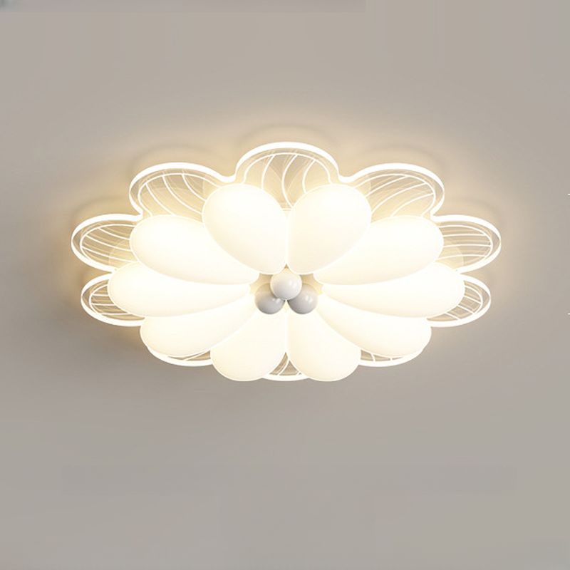 $87 Chalk 2 Lights Symmetrical Metal Ceiling Lighting with Resin Shade and Exposed Mount