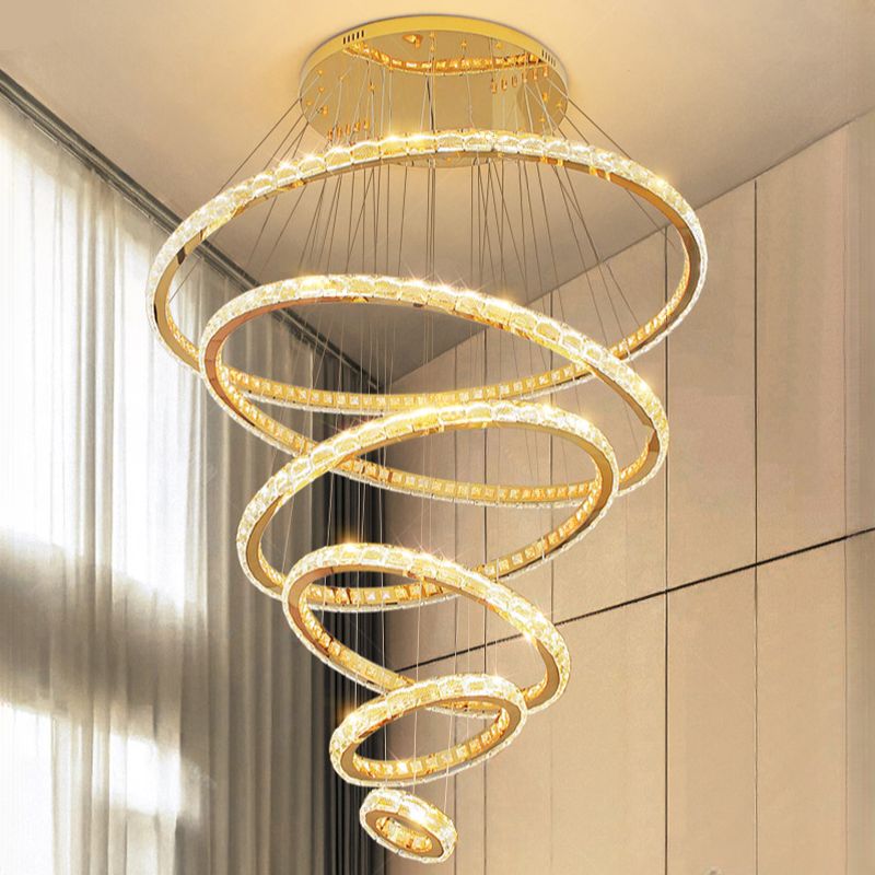 $160 Elegant Glassy Shade Chandelier with Wireless Stepless Dimming and Adjustable Height 