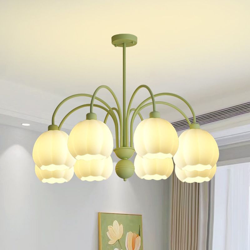 $85 Geometric Chandelier without LED/Incandescent/Fluorescent, Chalk & Downward Shade, Adjustable Height & Pendant Rod 