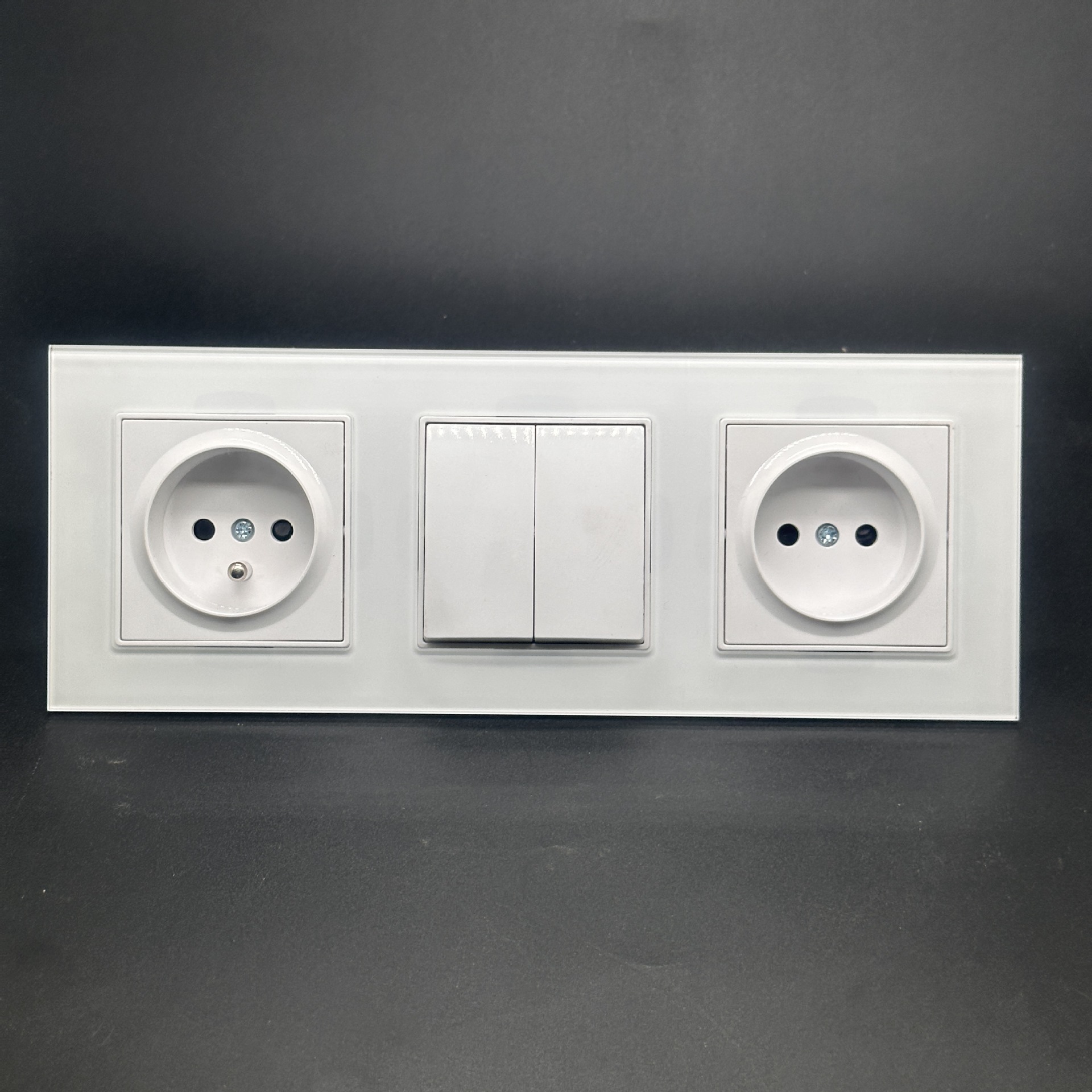 French floor plug simple household industrial white wall socket switch