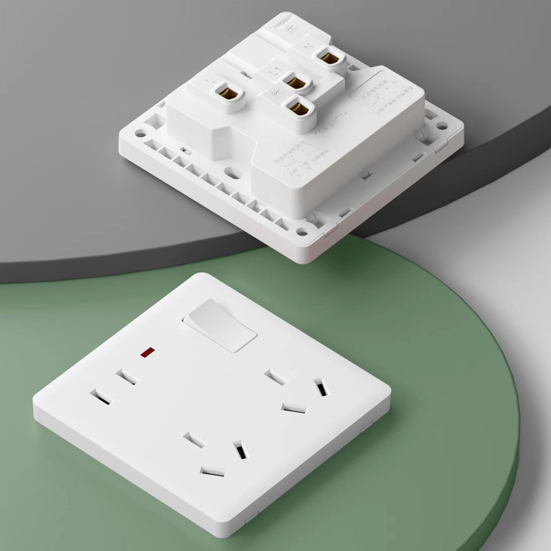 Type 6 one open eight hole socket can replace concealed 5-hole socket and 1-open 8-hole single wall socket